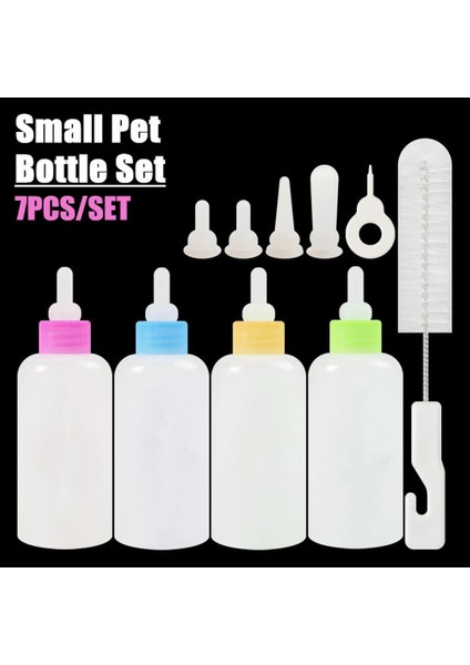 Yeşil Stil 7ADET Köpek Kedi Şişe Pet Besleme Suyu Alet Takımı Temizleme Fırçası Değiştirme Nipelleri Delik Açıcı Kedi Yavrusu Yavru Totoro Tavşan (Yurt Dışından) modelleri