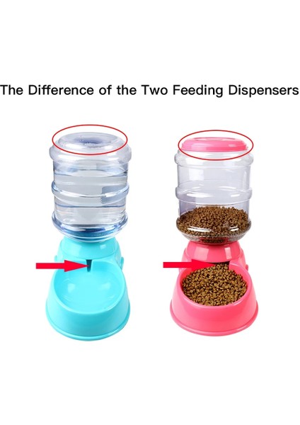 Açık Pembe-Yemek Stili Otomatik Pet Su Gıda Dispenseri 3.8l Büyük Kapasiteli Kendinden Dağıtımlı Yerçekimi Pet Besleyici Waterer Köpek Besleme Kabı Içecek Suyu (Yurt Dışından) fiyatları