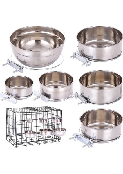 D Stili 25 # Sıradan Paslanmaz Çelik Köpek Kase Kafesi Asılı Sabit Köpek Havzası Besleyici Su Kasesi Pet Köpek Kediler Yavrusu Için Açık Gıda Çanak (Yurt Dışından) modelleri