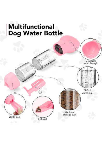 Mavi Stil 500ML Taşınabilir Pet Köpek Su Şişeleri Tiryakisi Dispenser Seyahat Kabak Besleyici Içme ile Gıda Kase Kaka Çanta Chiens Açık Yürüyüş Için (Yurt Dışından) fırsatları