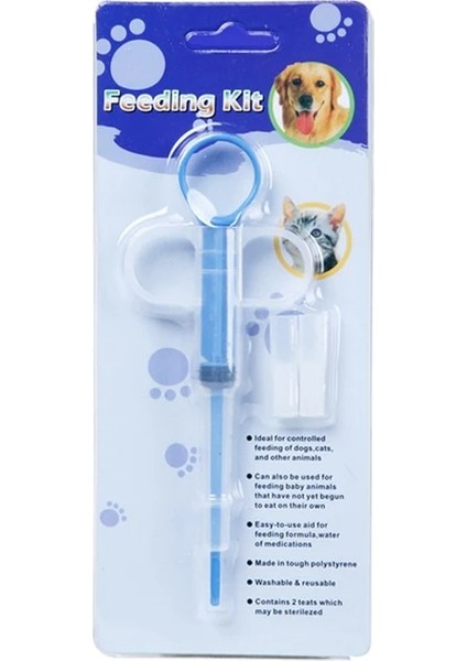 Pembe Tarzı Yeni Et Ilaç Şırınga Tablet Hap Tabancası Piller Itmeli Dağıtıcı Ilaç Su Süt Şırıngası Köpek Kedi Yavrusu Besleme Kiti (Yurt Dışından)