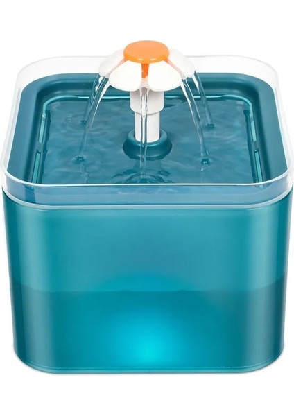 Yeşil Stil LED Işık Kedi Su Çeşmesi Dispenseri 2l Konteyner Elektrikli Pet Waterer Otomatik Pet Suluk Köpekler Için Yavru Kedi (Yurt Dışından)