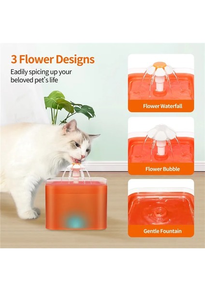 Yeşil Stil LED Işık Kedi Su Çeşmesi Dispenseri 2l Konteyner Elektrikli Pet Waterer Otomatik Pet Suluk Köpekler Için Yavru Kedi (Yurt Dışından) fiyatları