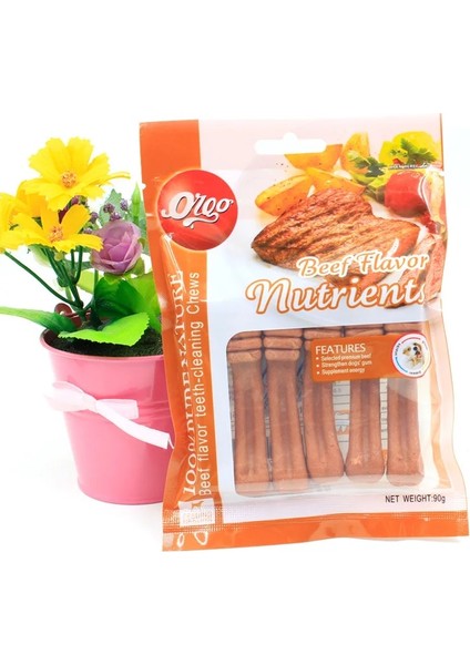 Peynir Tarzı 1 Adet 90G Evcil Hayvan Besleyici Köpek Çiğneme Maması Besleyiciler Diş Fırçası Temizleme Diş Snack Sığır Köpek Snack Küçük Büyük Köpekler Için Sağlıklı Gıdalar Lezzetli (Yurt Dışından)