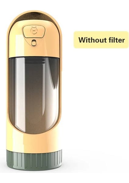 Sarı - Filtre Stili Yok 300ML Köpek Su Şişesi Açık Içme Besleyici Seyahat Pet Besleme Fincan Kase Kedi Su Sebili Küçük Büyük Köpekler Için Sızdırmaz Filtre (Yurt Dışından)