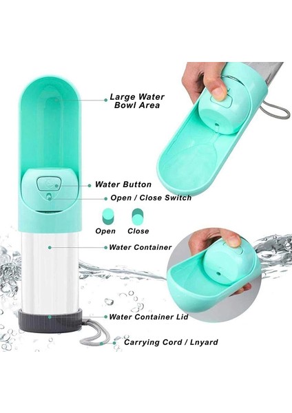 Sarı - Filtre Stili Yok 300ML Köpek Su Şişesi Açık Içme Besleyici Seyahat Pet Besleme Fincan Kase Kedi Su Sebili Küçük Büyük Köpekler Için Sızdırmaz Filtre (Yurt Dışından) modelleri