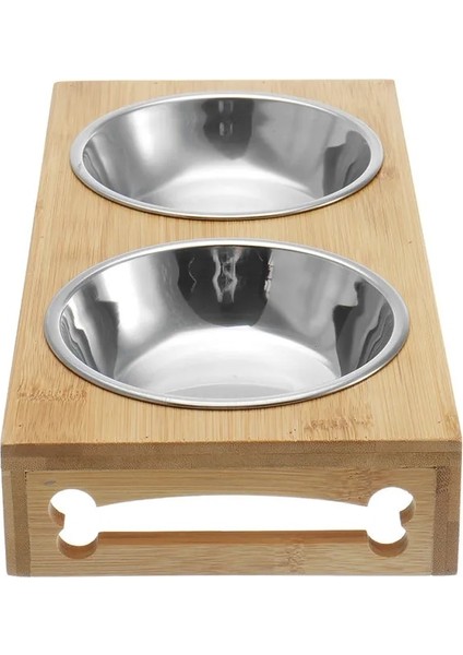 Çift Stil S Beden Paslanmaz Çelik Dayanıklı Çift Pet Kaseler Bulaşık Köpek Kedi Standı Besleyici Kaymaz Gıda Su Kasesi (Yurt Dışından) fiyatları