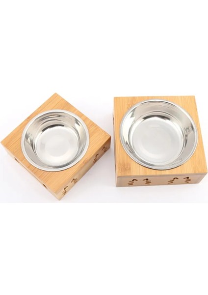 Çift Stil S Beden Paslanmaz Çelik Dayanıklı Çift Pet Kaseler Bulaşık Köpek Kedi Standı Besleyici Kaymaz Gıda Su Kasesi (Yurt Dışından) indirimleri