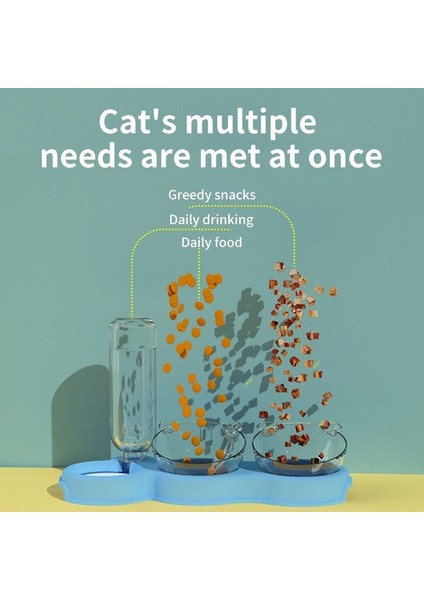 Sarı Stil Cat Çift Kase, Nem Geçirmez Ağız, Çift Kullanım, Üç Kase Otomatik Besleyici, Otomatik Içme Leğeni, Devrilmeyen Evcil Köpek (Yurt Dışından) fiyatları