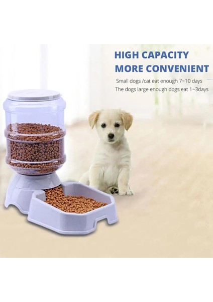 Mavi Kare Yemek Stili 3.8l Otomatik Pet Besleyiciler Köpek Kedi Içme Kabı Büyük Kapasiteli Su Maması Tutucu Köpekler Malzemeleri (Yurt Dışından) indirimleri