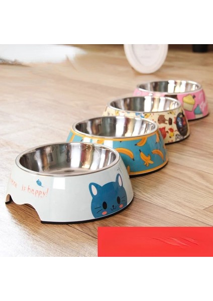 A3 Stili Yazın S Beden Pet Kedi Kase Yavru Kedi Paslanmaz Çelik Yemek Kasesi Çift Melamin Köpek Kase Köpek Kase Anti-Devrilme Içme Kasesi Evcil Hayvan Malzemeleri (Yurt Dışından) fiyatları