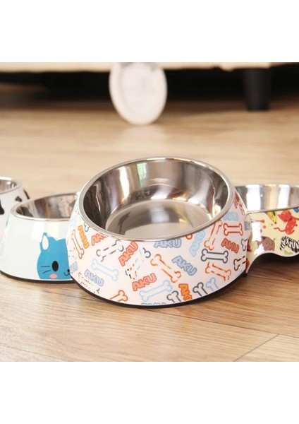 A3 Stili Yazın S Beden Pet Kedi Kase Yavru Kedi Paslanmaz Çelik Yemek Kasesi Çift Melamin Köpek Kase Köpek Kase Anti-Devrilme Içme Kasesi Evcil Hayvan Malzemeleri (Yurt Dışından) modelleri