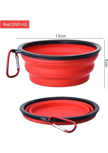 350ML Kırmızı Stil Katlanabilir Köpek Kasesi Seyahat Açık Taşınabilir Silikon Büyük Su Mama Kasesi Katlanabilir Köpek Pet Köpek Için Katlanabilir Pet Besleyici (Yurt Dışından)