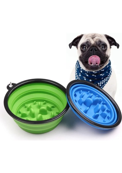 Beyaz Stil S-350ML L Küçük Büyük Köpekler Için Seyahat Katlanabilir Pet Köpek Kase Yavaş Köpek Büyük Köpek Maması Kaseler Taşınabilir Pet Besleyici Comedero Perro (Yurt Dışından) indirimleri