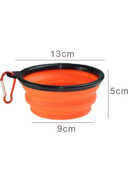 Turuncu Tarzı 350 ml Katlanır Silikon Köpek Kase Taşınabilir Seyahat Pet Gıda Konteyner Katlanabilir Kedi Köpek Su Kase Yavru Besleyici Köpek Aksesuarları (Yurt Dışından)