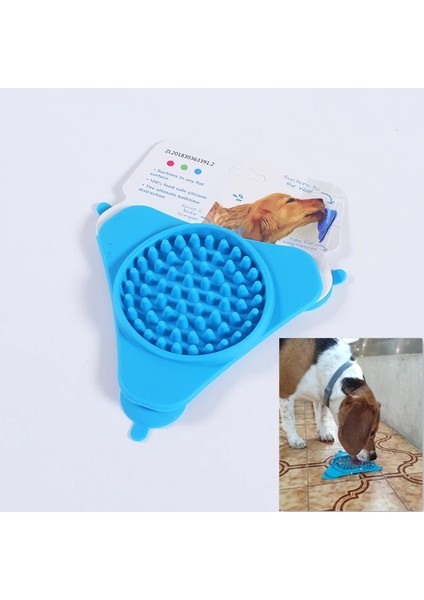 Mavi Stil Yavaş Besleyici Köpek Banyo Arkadaşı Köpek Yalama Pedi Banyo Ürünleri Transferi Dikkat Plakası Pet Banyo Sabit Emme Silikon Bardak Kase (Yurt Dışından) fiyatları