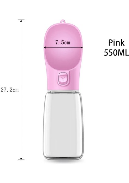 L Pembe Şişe Stili Taşınabilir Pet Köpek Su Şişesi Seyahat Yavru Kedi Içme Kabı Açık Pet Su Sebili Besleyici Küçük Büyük Köpekler Için Pet Ürün (Yurt Dışından)