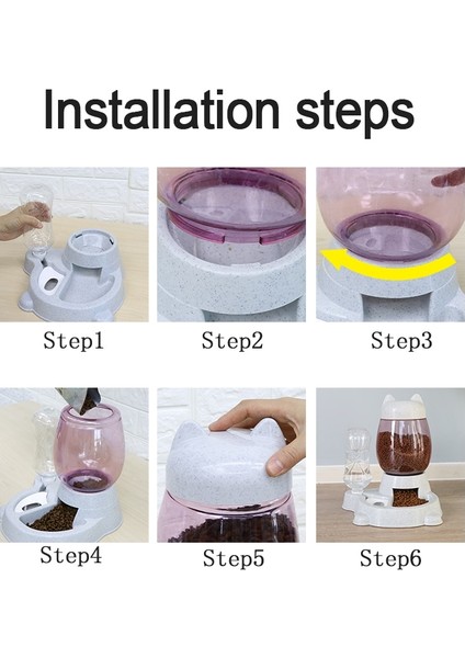 Pembe Tarzı 2.2l Pet Köpek Kedi Besleyici Köpekler Için Otomatik Kase Içme Suyu 528ML Şişe Yavru Kedi Kaseler Yavaş Gıda Besleme Konteyner Malzemeleri (Yurt Dışından) fiyatları