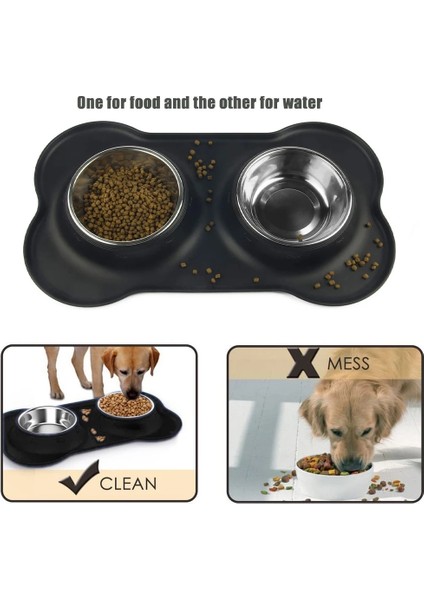 Siyah Stil S Beden Pet Köpek Kase Yavru Kedi Besleme Paslanmaz Çelik Bulaşık Pet Içme Kabı Mama Yerleştirme Köpek Aksesuarları Taşma Önleyici Sofra (Yurt Dışından) fırsatları