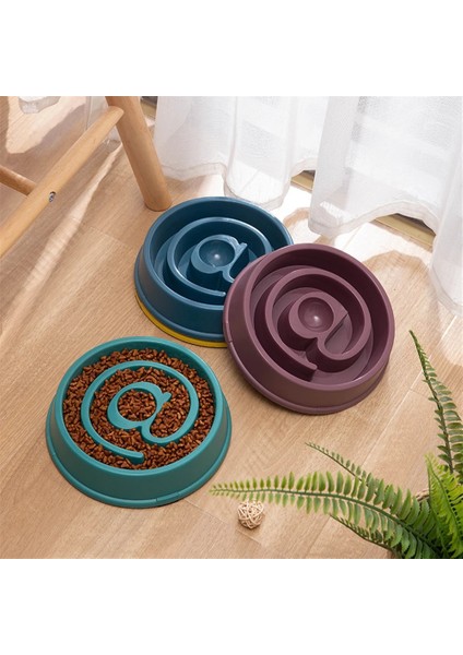 Yeşil 03 Tarzı Resim Gösterdiği Gibi Pet Köpek Kase Yavaş Besleyici Plastik Yavru Kedi Yeme Çanak Kase Anti-Yutkunma Gıda Tabağı Besleme Köpek Kedi Maması Kase Malzemeleri (Yurt Dışından)