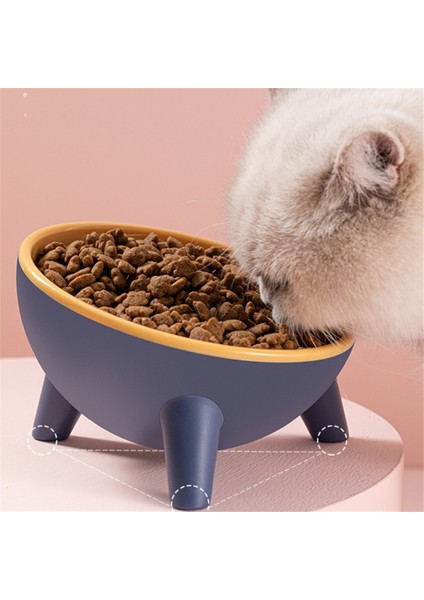 Pembe Tarzı Yükseltilmiş Eğik Yüksek Kase Pet Kedi Köpek Maması Su Tabağı Geri Akışı Önleme Besleme Dağıtıcı Konteyner Pet Konfor Besleme Kabı (Yurt Dışından)