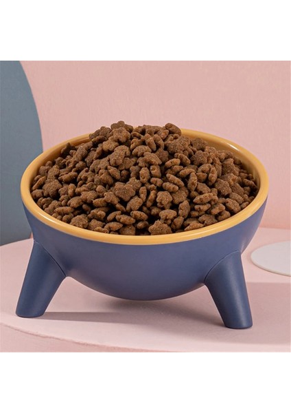 Pembe Tarzı Yükseltilmiş Eğik Yüksek Kase Pet Kedi Köpek Maması Su Tabağı Geri Akışı Önleme Besleme Dağıtıcı Konteyner Pet Konfor Besleme Kabı (Yurt Dışından)
