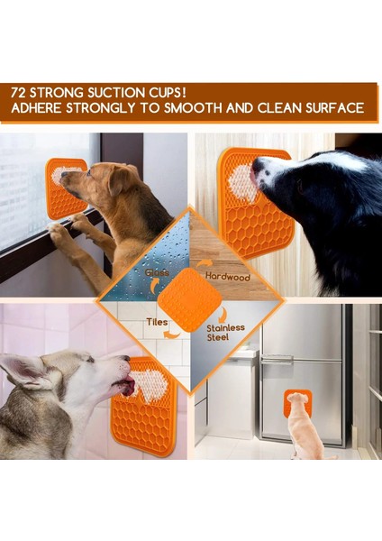 Turuncu Tarzı S 6x6 Inç Yeni Pet Köpek Köpekler Için Yavaş Besleme Maması Kediler Mama Kasesi Silikon Köpek Besleme Yalama Pedi Köpek Yavaş Besleyiciler Dağıtım Tedavisi (Yurt Dışından) modelleri