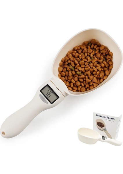 Beyaz Stil Çok Işlevli Pet Mama Tartı Elektronik Ölçme Aracı Köpek Kedi Dijital LED Ekran Kepçe Mutfak Terazisi Ölçme Cihazı 250ML (Yurt Dışından) modelleri