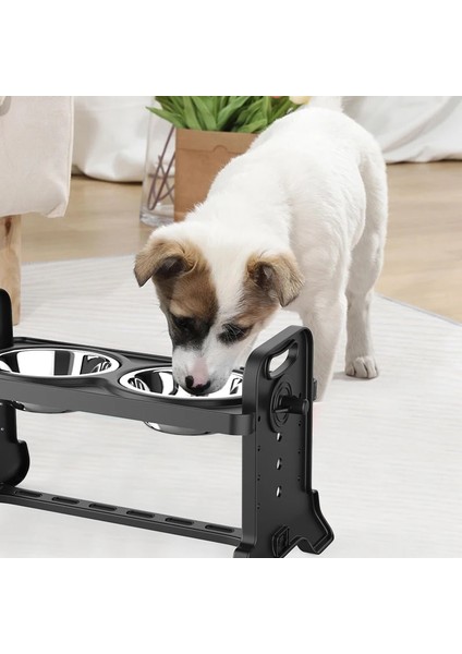 Büyük Stil Kaymaz Yükseltilmiş Çift Köpek Çanak Ayarlanabilir Yükseklik Paslanmaz Çelik Köpek Kase Katlanabilir Köpek Kase Evcil Hayvan Besleme Çanak Pet Supplie (Yurt Dışından) fiyatları