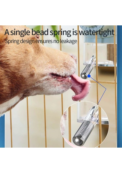 Pembe Tarzı 700 ml Köpek Otomatik Paslanmaz Çelik Top Tiryakisi Şişe Asılı Pet Içme Yavrusu Tiryakisi Şişe Çeşme Besleyici Tavşan Kafesi Malzemeleri (Yurt Dışından) fırsatları