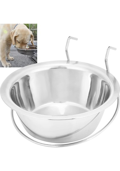 11CM Tarzı Paslanmaz Çelik Pet Köpek Kase Tavşan Kuş Köpek Yavrusu Için Gıda Su Kafesi Bardak Kelepçe Tutucu Köpek Bulaşık Besleyici (Yurt Dışından)