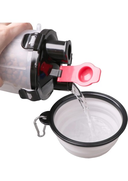Beyaz Şişe 2 Kase Stili Seyahat Katlanır Silikon Kase Köpek Kedi Maması Su Besleyici Fincan 2 In 1 Pet Su Şişesi Dağıtıcı Köpek Kedi Içme (Yurt Dışından) fırsatları