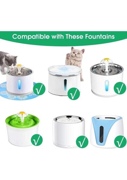 8 Adet Tarzı Kedi Köpek Su Içme Çeşmesi Için Yedek Filtre Aktif Karbon Değiştirilen Filtre Çeşmesi Dağıtıcı Besleyiciler (Yurt Dışından) fiyatları