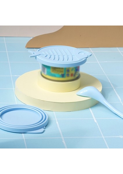 No.6 Tarzı Pet Kutular Evrensel Silikon Mühürlü Kapak Yeniden Kullanılabilir Taze Tutmak Kapak Besleme Kaşığı Seti Konserve Kaşık Konserve Açacağı Köpek Kedi Maması Için (Yurt Dışından) fiyatları