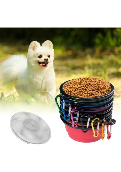 Yeşil Stil Katlanabilir Pet Kedi Köpek Kapaklı Kase Silikon Gıda Su Seyahat Bulaşık Besleyici Bardak (Yurt Dışından) fiyatları
