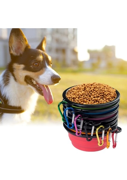Yeşil Stil Katlanabilir Pet Kedi Köpek Kapaklı Kase Silikon Gıda Su Seyahat Bulaşık Besleyici Bardak (Yurt Dışından) indirimleri