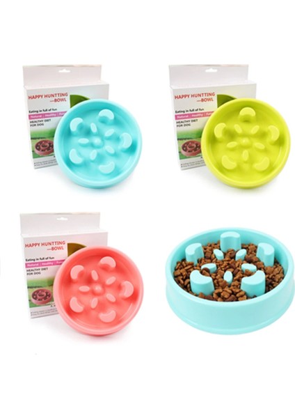 Pembe 2 Tarzı Resim Gösterdiği Gibi Kase Pet Konteyner Köpek Dze Köpek Kedi Maması Su Besleyici Yavaş Yemek Yemek Egzersiz Renkli Güzel Malzemeler (Yurt Dışından) fırsatları