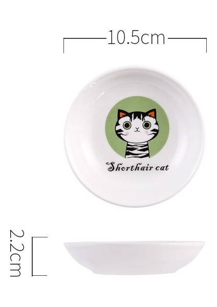 Yeşil Stil S Beden Yaratıcı Sevimli Kedi Küçük Tabak Şekli Mini Plaka Seramik Karikatür Yemek Yaratıcı Aperatif Tabağı Lla Sincap Kirpi Kase (Yurt Dışından)