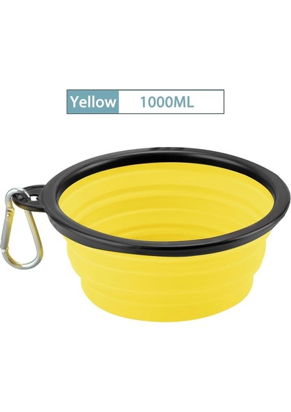Sarı Stil 1000ML L Katlanır Silikon Köpek Kase Büyük Pet Katlanabilir Gıda Konteyner Açık Seyahat Pet Besleme Kasesi Taşınabilir Çanak Kaseler (Yurt Dışından)