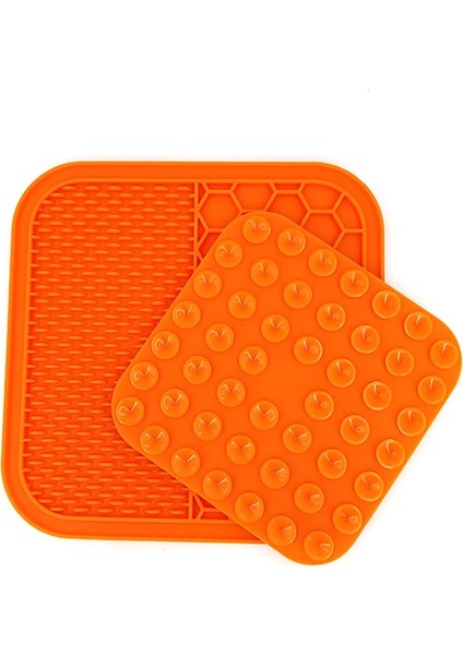 Turuncu Tarzı L 21X21X1CM Pet Köpekler Için Mat Kediler Vantuzlu Yavaş Yemek Kaseleri Besleme Mama Kasesi Silikon Köpek Yalama Pedi Köpek Yavaş Besleyiciler Dağıtım Tedavisi (Yurt Dışından) indirimleri