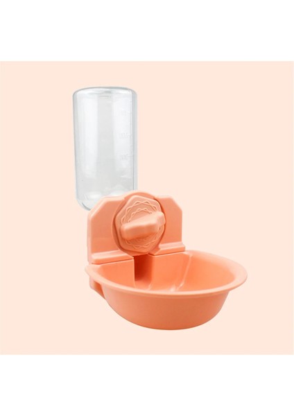 Pembe Tarzı 16X11.8X17CM Pet Suluk Şişe Plastik Pet Içme Suyu Kase Dispenseri Çeşme Kafası Konteyner Dispenser Besleyici Asılı Su Isıtıcısı (Yurt Dışından)