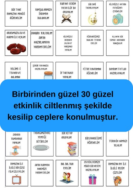 Aydede Oyunevi Ramazan Takvimi Keçe Cepli Çocuk Ramazan Etkinliği