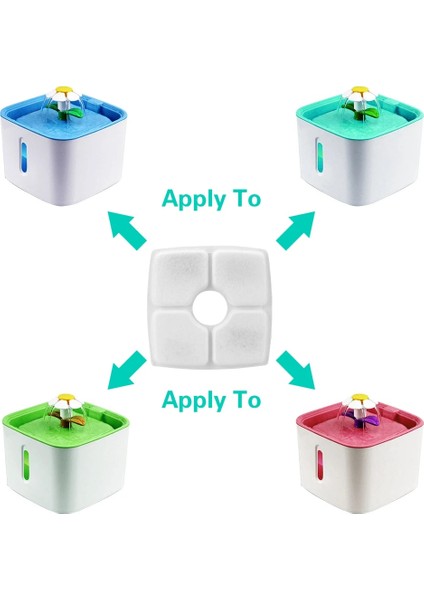 Kare 4 Adet Stil Kedi Su Içme Çeşmesi Için Yedek Filtreler Çiçek Pet Köpek Için Yuvarlak Çeşme Dispenser Değiştirildi Aktif Karbon Filtre (Yurt Dışından) indirimleri