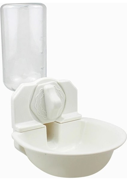 Beyaz Stil 16X11.8X17CM Pet Suluk Şişe Plastik Pet Içme Suyu Kase Dispenseri Çeşme Kafası Konteyner Dispenser Besleyici Asılı Su Isıtıcısı (Yurt Dışından)