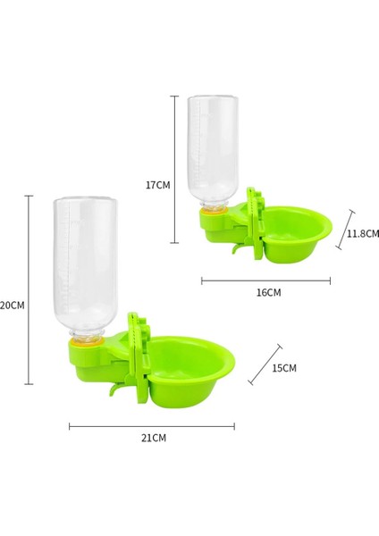 Beyaz Stil 16X11.8X17CM Pet Suluk Şişe Plastik Pet Içme Suyu Kase Dispenseri Çeşme Kafası Konteyner Dispenser Besleyici Asılı Su Isıtıcısı (Yurt Dışından) fiyatları