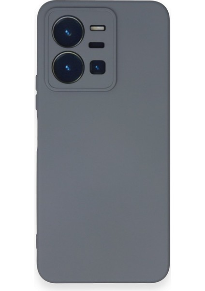 Vivo Y35 Kılıf Nano Içi Kadife Silikon - Gri 300099