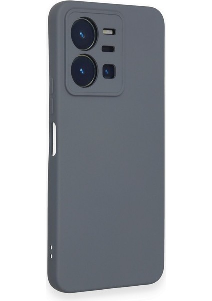Vivo Y35 Kılıf Nano Içi Kadife Silikon - Gri 300099