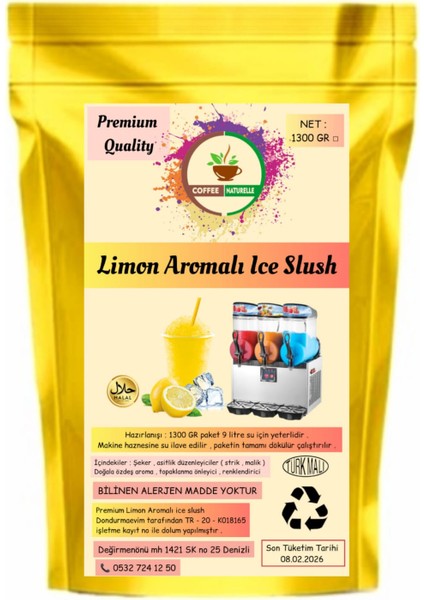 Limon Aromalı Iceslush Buzlaş Karlama TOZU1300GR