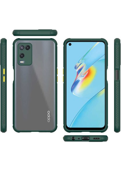 Oppo A54 4g Uyumlu Kılıf Kenarları Kabartmalı ​​kaff Kapak