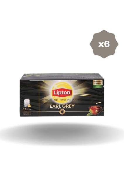 Earl Grey Bardak Poşet 25'li x 6 Adet